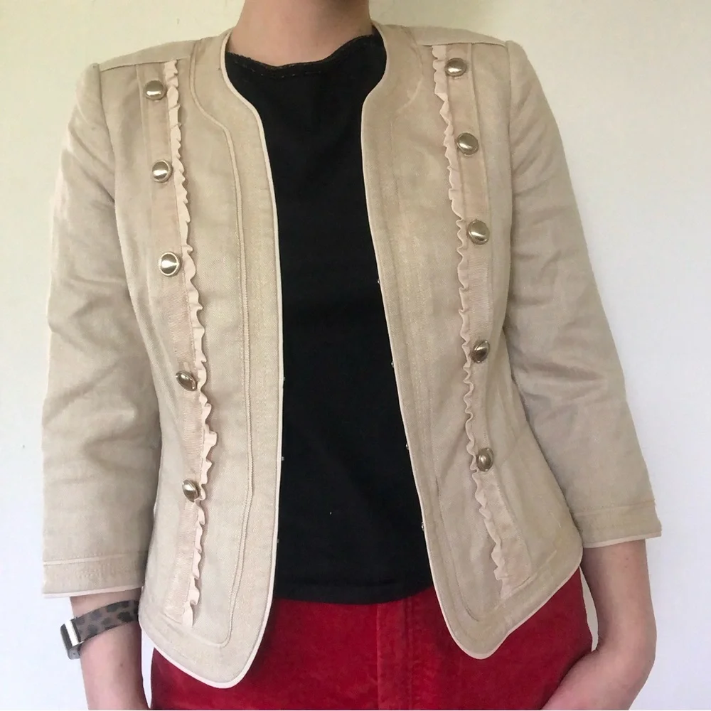 White House Black Market Tan Blazer - Picture 1 of 6